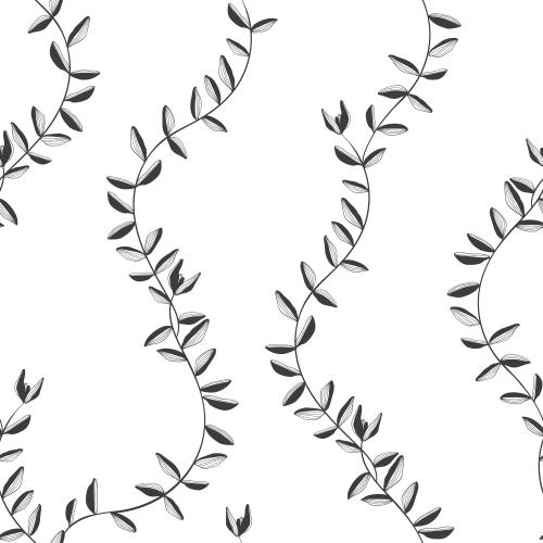 Векторное изображение вьющиеся растения на белом