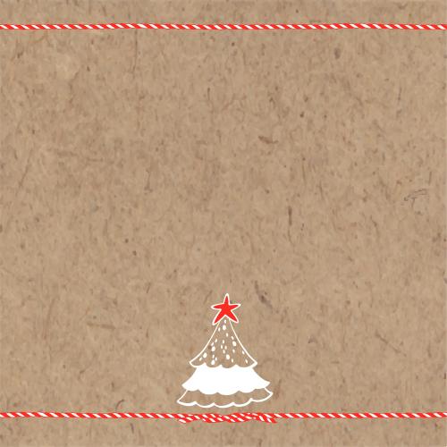 Векторное изображение праздничные шнурочки, елочка и место для текста на крафте