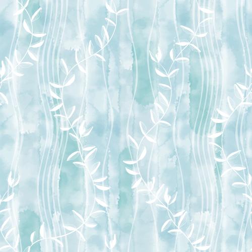 Векторное изображение вьюн и вертикальные волнистые линии на голубом акварельном