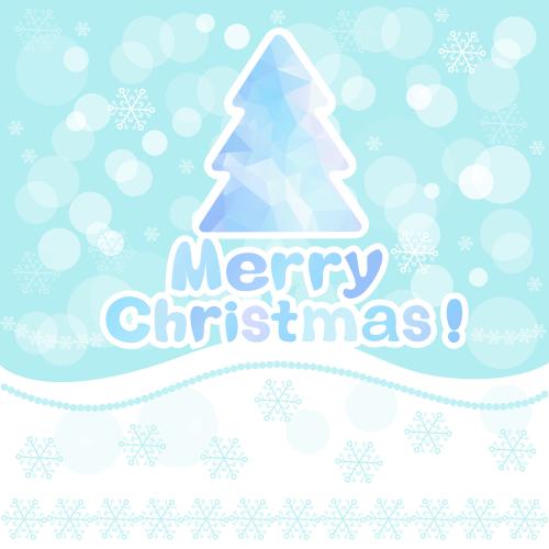 Изображение елка, снег, снежинки и надпись merry christmas